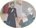 Ilustración San Vicente de Paul dando sermón